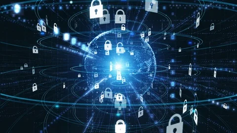 Cyber security concept. Encryption. Data protection. Anti virus software. 動画素材 120434264