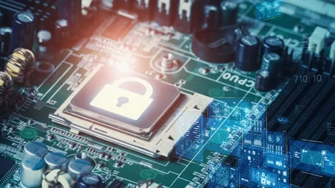 Cyber security concept. Encryption. Data protection. Communication network. Stock Footage 155914562