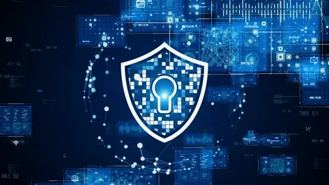 Cyber security concept. Encryption. Data protection. Anti virus software. Commun 動画素材 161064857