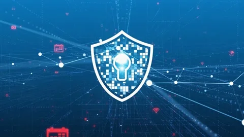 Cyber security concept. Encryption. Data protection. Anti virus software. Commun 動画素材 176264215