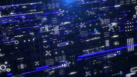 Cyber Security Concept Featuring Data Protection Network Stock Footage 317015140