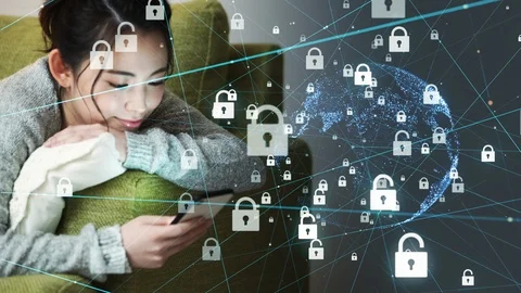 Cyber security concept. 動画素材 102957698