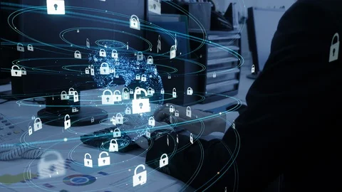 Cyber security concept. Stock Footage 104973842