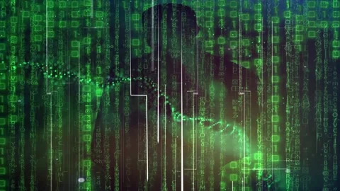 Cyber security concept. Global network hacker security Stock Footage 150515433
