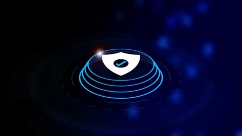 Cyber security concept icon with check mark icon. Data protect, privacy ico.. Stock Footage 293482630