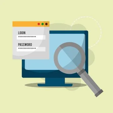 Cyber security concept Stock Illustration