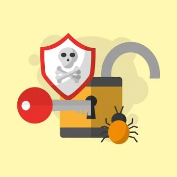 Cyber security concept Stock Illustration