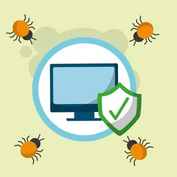 Cyber security concept 库存插图