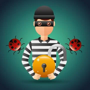 Cyber security concept Illustrazione stock