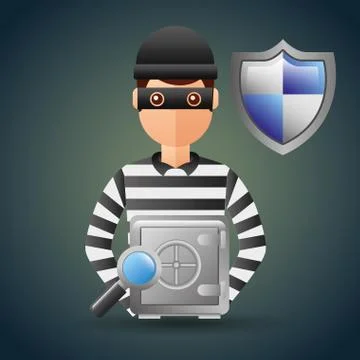 Cyber security concept Stock Illustration