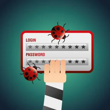 Cyber security concept Illustrazione stock