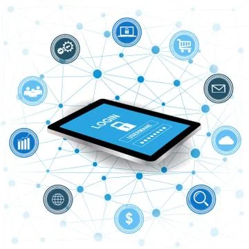 Cyber Security concept Stock Illustration