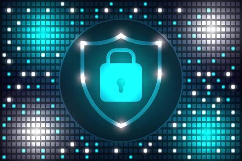 Cyber security concept Stockillustratie