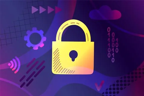 Cyber-security-concept Stock Illustration