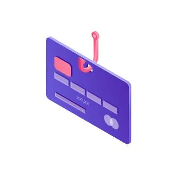Cyber security concept illustration in 3d design. Phishing scam, hacker attack Stock Illustration