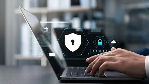 Cyber ??security concept internet technology for data protection. Foto stock