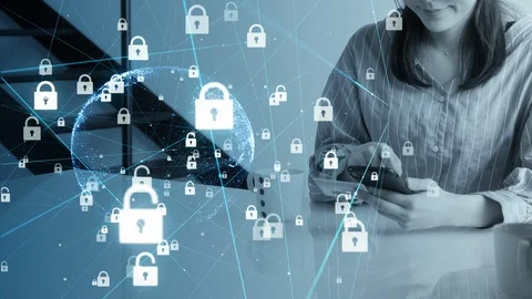 Cyber security concept. Online payment. Stock-Footage 107355084