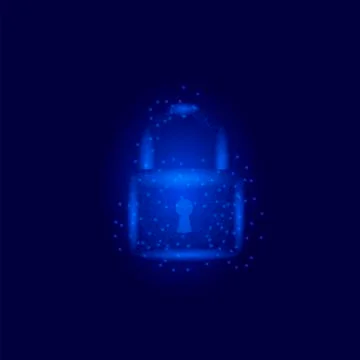 Cyber Security Concept. Padlock Isolated イラスト素材