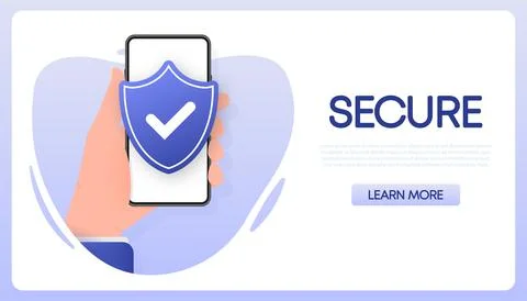 Cyber security concept. Padlock, lock. Privacy concept. Flat button. Иллюстрация