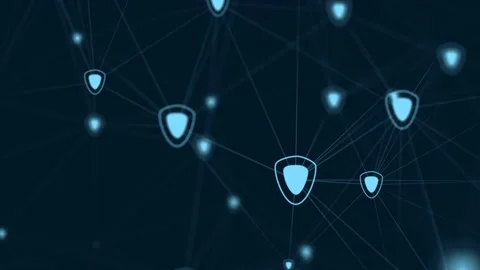 Cyber security concept. Personal data protection. Network connection structure Stock Footage 169360409