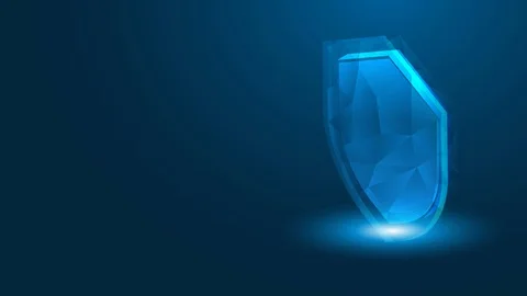 Cyber Security concept.  technology theme, video animation on blue background Stock Footage 120766396