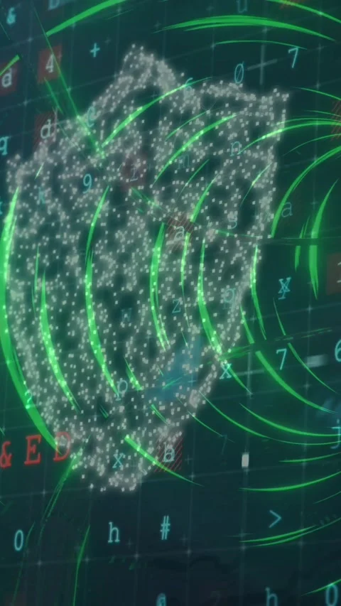 Cyber security concept texts against glowing tunnel Stock Footage 343079357