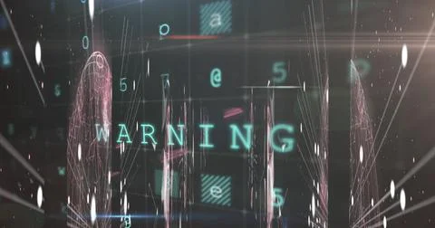Cyber security concept texts against data processing Stockillustratie