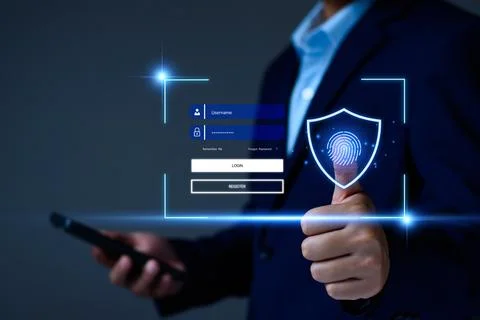 Cyber security concept. user privacy security and encryption, secure intern.. Stock Photos