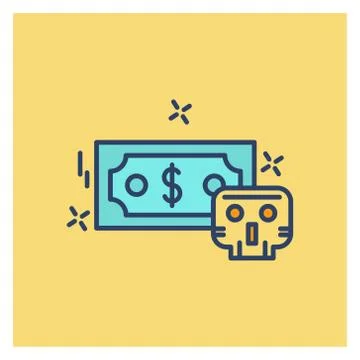 Cyber security creative colored icon with yellow background Illustrazione stock