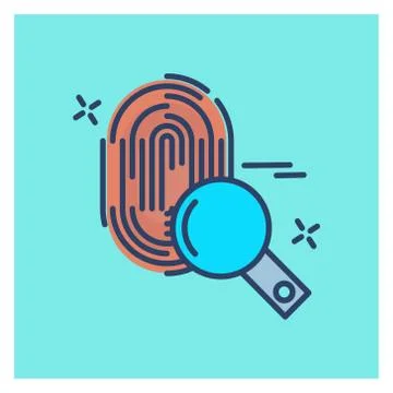 Cyber security creative colored icon with blue background 스톡 일러스트