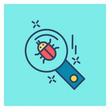 Cyber security creative colored icon with blue background 스톡 일러스트