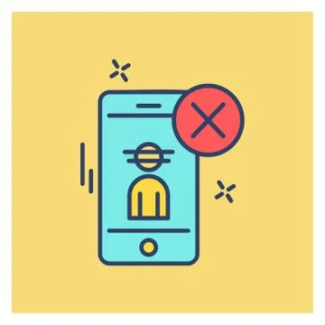 Cyber security creative colored icon with yellow background Stock Illustration