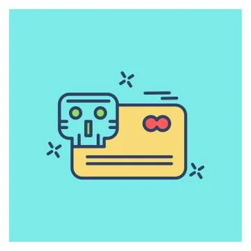 Cyber security creative colored icon with blue background Illustrazione stock