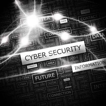 CYBER SECURITY CYBER SECURITY. Concept illustration. Graphic tag collectio... Stock Photos
