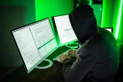 Cyber Security Data Breach Stock Photos