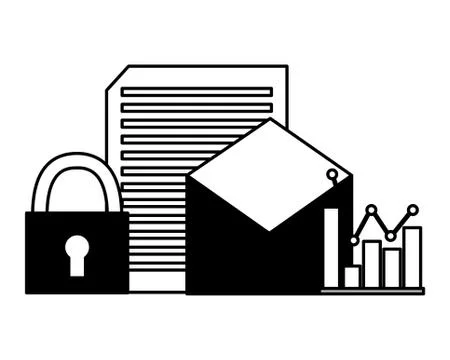 Cyber security data Stock Illustration