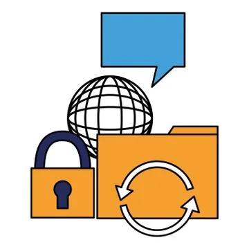 Cyber security data 스톡 일러스트