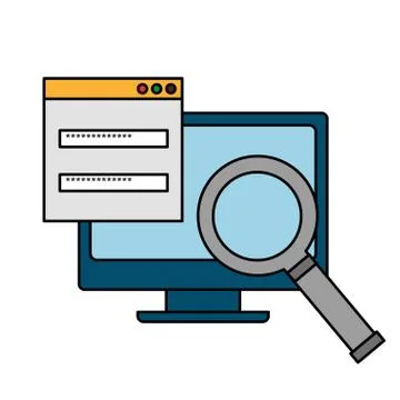 Cyber security data Stock Illustration