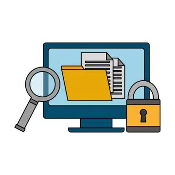Cyber security data Stock Illustration