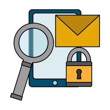 Cyber security data Stock Illustration