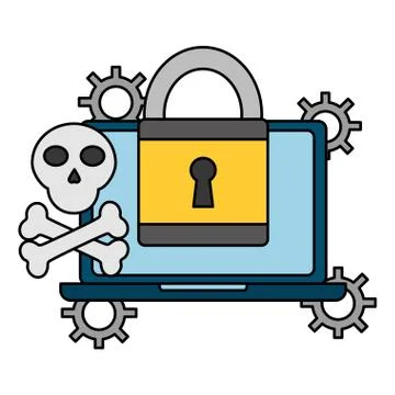 Cyber security data Illustrazione stock