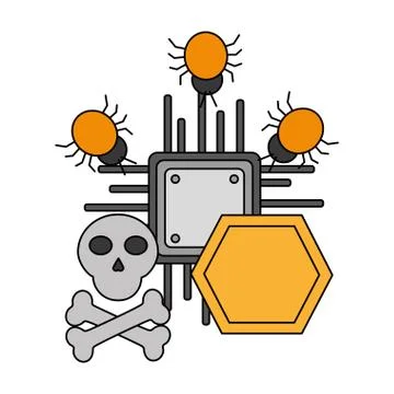 Cyber security data Illustrazione stock