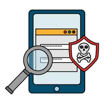 Cyber security data Stock Illustration