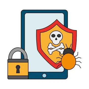 Cyber security data Stock Illustration