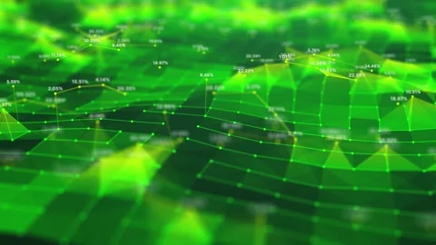Cyber security data neural network branches with information nodes Stock Footage 335557089