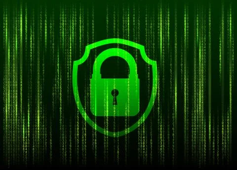 Cyber security data privacy protection information in network and Internet Stock Illustration