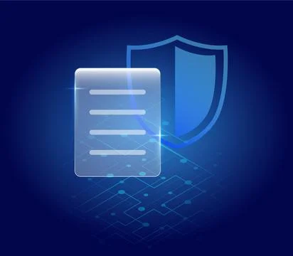 Cyber security, data privacy protection shield with check icon イラスト素材