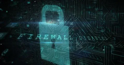 Cyber security data processing against security padlock icon and microprocessor 库存插图