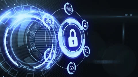 Cyber security data protection business technology privacy concept. Видео 140075205