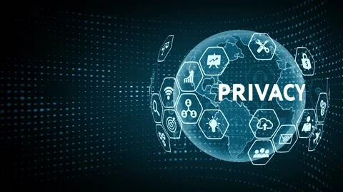 Cyber security data protection business technology privacy concept. Video stock 142677445